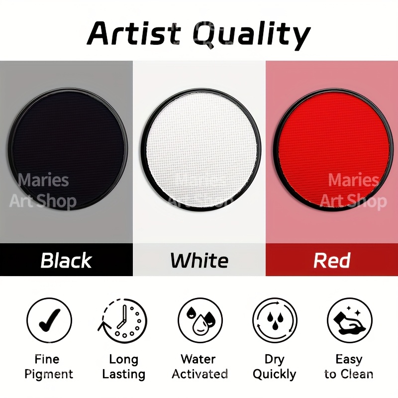 5 pçs preto & palhaço branco 3 - Cosplay Prop Paint avaliação e preço