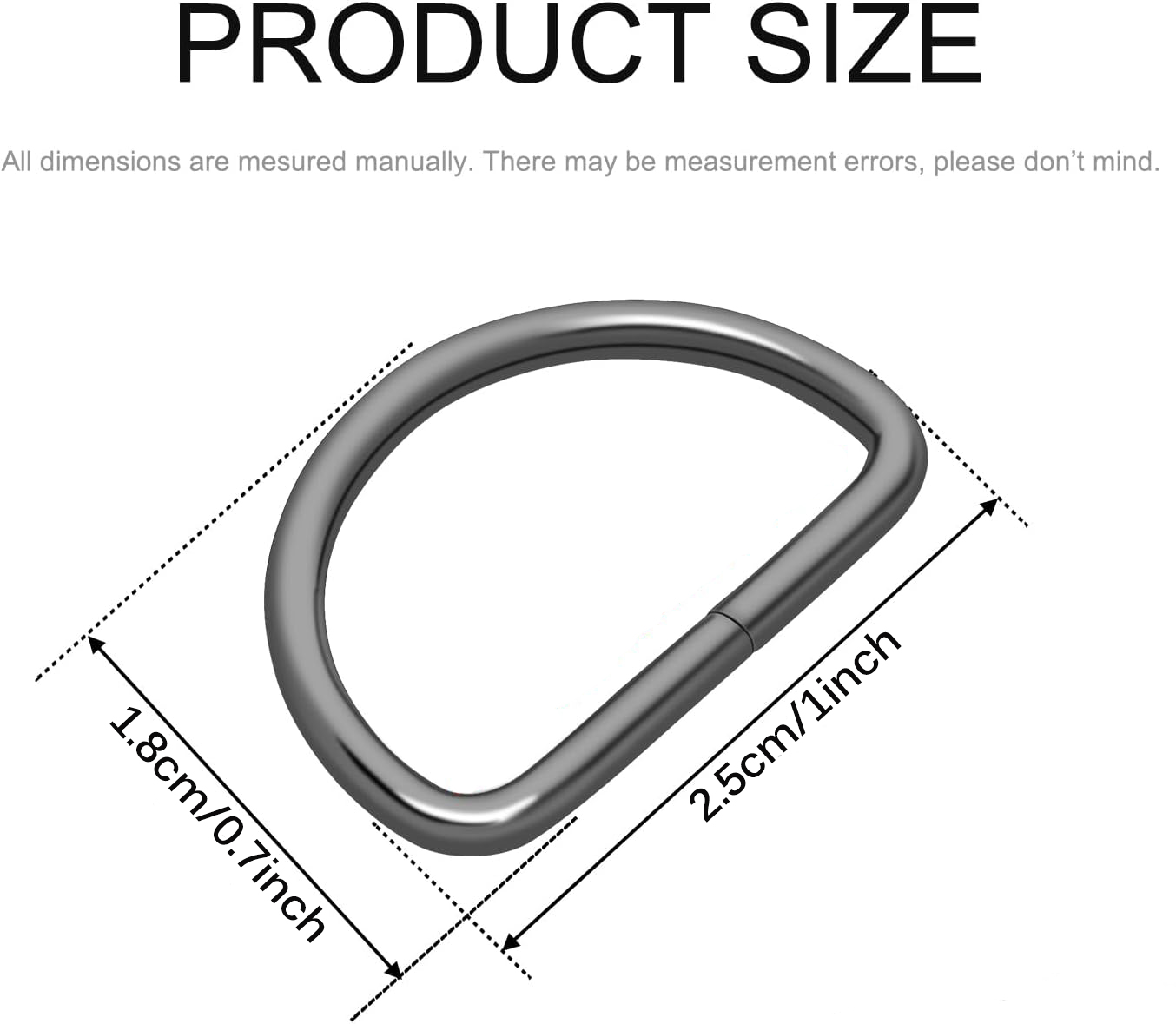 30/60/100 Peças de Fivelas Met - D Ring Strap avaliação e preço