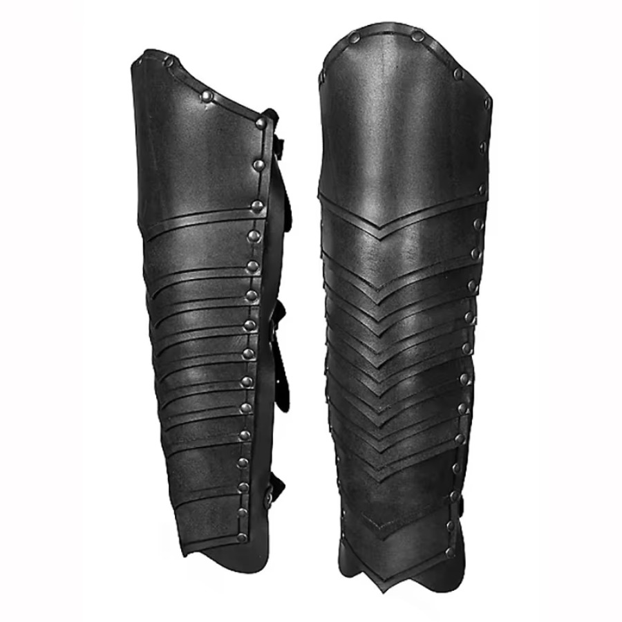 Caneleiras de couro para perna - Cosplay Prop avaliação e preço